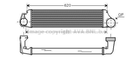 Охладитель наддувочного воздуха AVA COOLING BW4282