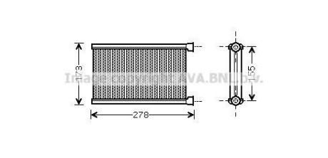 Теплообменник, Система отопления салона AVA COOLING BW6344