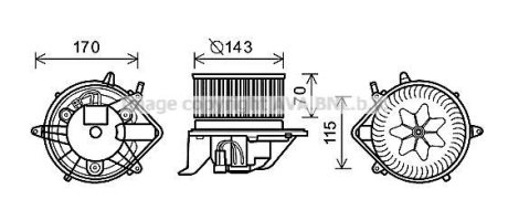 Вентилятор опалювача салону Mini One Countryman Clubman Paceman Cooper AVA AVA COOLING BW8458