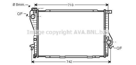 Радіатор двигуна AVA COOLING BWA2235