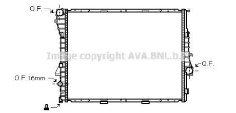 Радиатор охлаждения двигателя BMW X5e53 AT 3,0d 3,0i 4,4i 00>03. AVA COOLING BWA2275