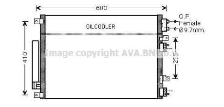 Радіатор кондиціонера Chrysler 300C 04> AVA AVA COOLING CR5093D