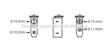 Клапан розширювання AVA COOLING DN1388