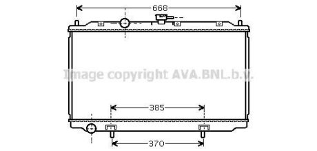 Радіатор охолодження двигуна Nissan Almera N16 (01-), Primera P12 (00-) MT AVA COOLING DNA2215