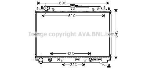 Радиатор, система охлаждения двигателя AVA COOLING DNA2297