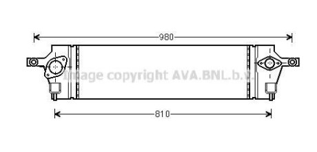 Інтеркулер Nissan X-Trail 2,0dCi 07>13, Koleos 2.0dCi 08>. AVA COOLING DNA4350