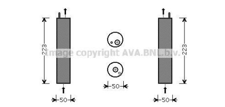 Осушувач кондиціонера Лачетті 1,6-1,8 (2005-) AVA AVA COOLING DWD057 (фото 1)