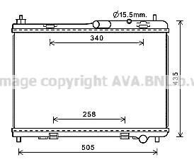 Радиатор охлаждения двигателя Ford B-max (12-) Fiesta (15-) 1,6i. AVA COOLING FD2605