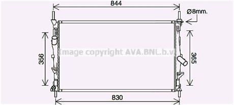 Радиатор, система охлаждения двигателя AVA COOLING FD2628