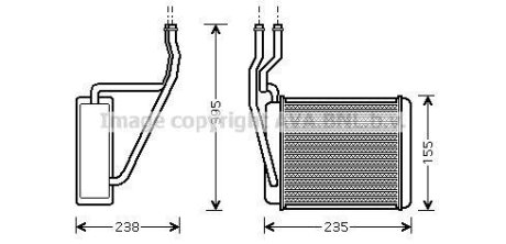 Радиатор отопителя салона Ford Fiesta Fusion 1,25-1,6i 1,4-1,6TDCI 02>08, MAZDA 2 1,3-1,5i 03> AVA AVA COOLING FD6329