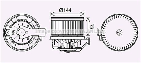 Вентилятор отопителя салона Ford Fiesta (08-) AVA AVA COOLING FD8629
