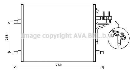 Радиатор кондиционера Ford Kuga I 2.0d 2.5i MT/AT. AVA COOLING FDA5483