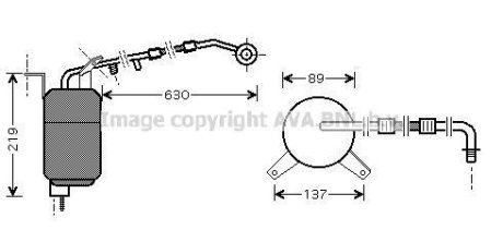 Осушитель кондиционера Ford Mondeo III 00>07 AVA AVA COOLING FDD111