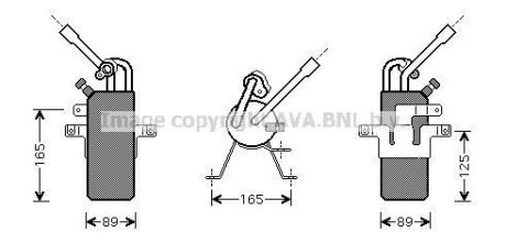 Осушитель кондиционера Ford Tranzit Connect 02>13 1.8 Di 1,8TDCI MT AVA AVA COOLING FDD374