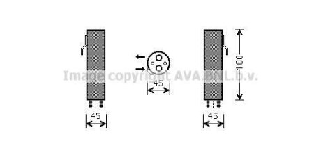 Осушитель кондиционера Ford Fiesta 09>, B-Max Ecosport 12> AVA AVA COOLING FDD584