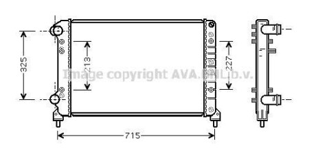 Радіатор охолодження двигуна Fiat Doblo 1,4i 1,6i 05>10 MT AC+ AVA AVA COOLING FTA2262