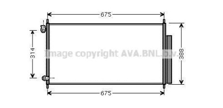 Радіатор кондиціонера Honda Accord 2,0-2,4i 03>08 AVA AVA COOLING HD5185D