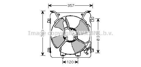 Вентилятор радіатора AVA COOLING HD7523