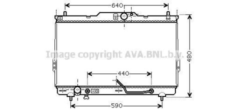 Радиатор охлаждения двигателя Hyundai Santa Fe (00-06) 2,0d AT. AVA COOLING HY2114