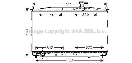 Радіатор охолодження двигуна Hyundai Santa Fe II (06-11) MT AVA AVA COOLING HY2173 (фото 1)