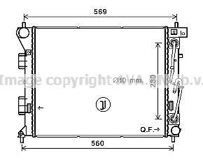 Радиатор охлаждения двигателя Hyundai Elantra (11-), i30 (12-)/KIA Ceed (12-) 1. AVA COOLING HY2351