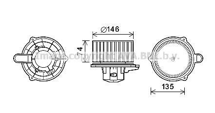 Компрессор салона AVA COOLING HY8350