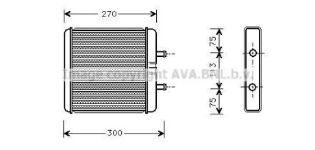 Радиатор отопителя салона Iveco Daily 01>06 MT-AT AC+/- AVA COOLING IV6048