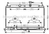 Радиатор охлаждения двигателя Kia Rio 1,4-1,6i 06> AT AC+/- AVA AVA COOLING KA2078 (фото 1)