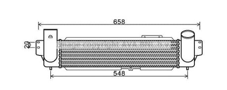 Охладитель наддувочного воздуха AVA COOLING KA4141