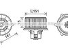 Вентилятор опалювача салону Kia Cerato 1.6i 2.0i (04-) AVA AVA COOLING KA8247 (фото 1)