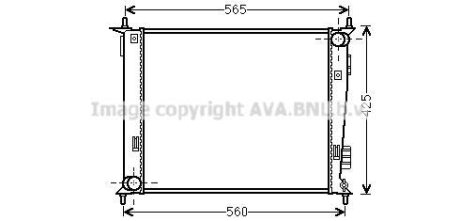 Радіатор двигуна AVA COOLING KAA2143