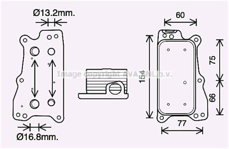 Радиатор масляный MB E211, E212, S221, ML164, GL164 AVA AVA COOLING MS3688