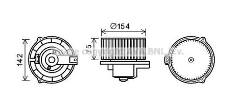 Вентилятор опалювача салону Mercedes-Benz ML (W163) (97-06) AVA AVA COOLING MS8620