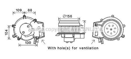 Вентилятор отопителя салона MB C203 G463 AC+ AVA AVA COOLING MS8625