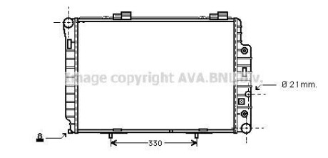 Радіатор охолодження двигуна MB C-class (W202) (96-02) AT AVA AVA COOLING MSA2174