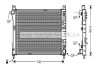 Радиатор охлаждения двигателя MB C203 MT/AT AC+/- 03>07 AVA COOLING MSA2286 (фото 1)