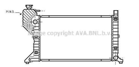 Радиатор охлаждения двигателя MB Sprinter 00>06 MT AC+/- AVA AVA COOLING MSA2300