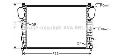 Радіатор охолодження двигуна MB S220 320-400CDI 420-600i AC+/- AVA AVA COOLING MSA2309