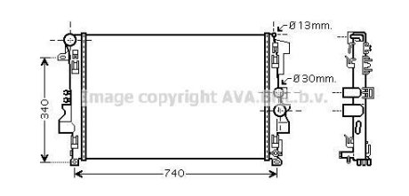 Радіатор охолодження двигуна MB Vito 639 MT AC+/- 03>10 AVA AVA COOLING MSA2356