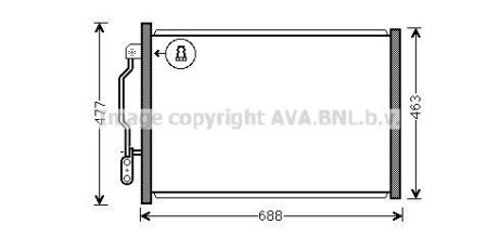 Радіатор кодиціонера AVA COOLING MSA5605
