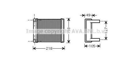 Радиатор отопителя салона MB Sprinter (96-06)/VW LT35 (96-06) AVA AVA COOLING MSA6385