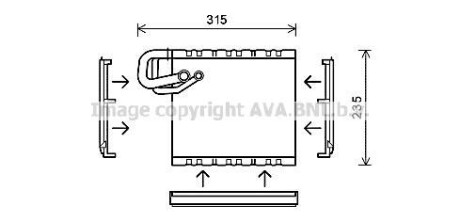 Испаритель, Система кондиционирования воздуха AVA COOLING MSV550