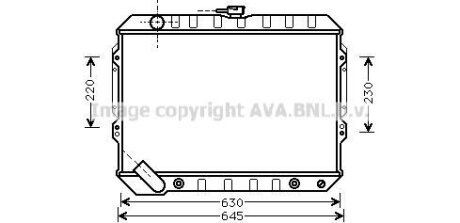 Радіатор двигуна AVA COOLING MTA2089