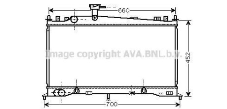 Радиатор охлаждения двигателя Mazda 6 (02-08) 1,8i 2,0i AT. AVA COOLING MZ2161