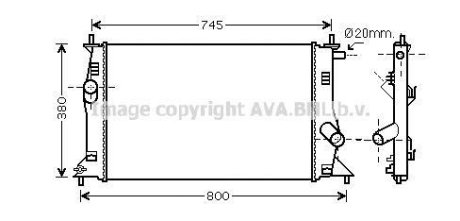 Радіатор охолодження двигуна Mazda 5 05> AVA COOLING MZ2183