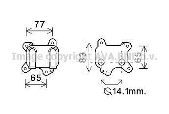 Радиатор масляный Opel Astra (98-), Combo (01-) 1.7 DTI AVA AVA COOLING OL3581