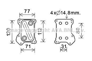 Охладитель масла AVA COOLING OL3686