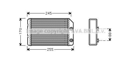 Радіатор пічки AVA COOLING OL6315