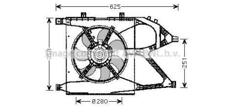 Вентилятор радіатора AVA COOLING OL7517