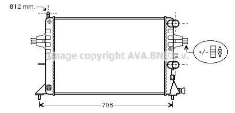 Радіатор, Система охолодження двигуна AVA COOLING OLA2255